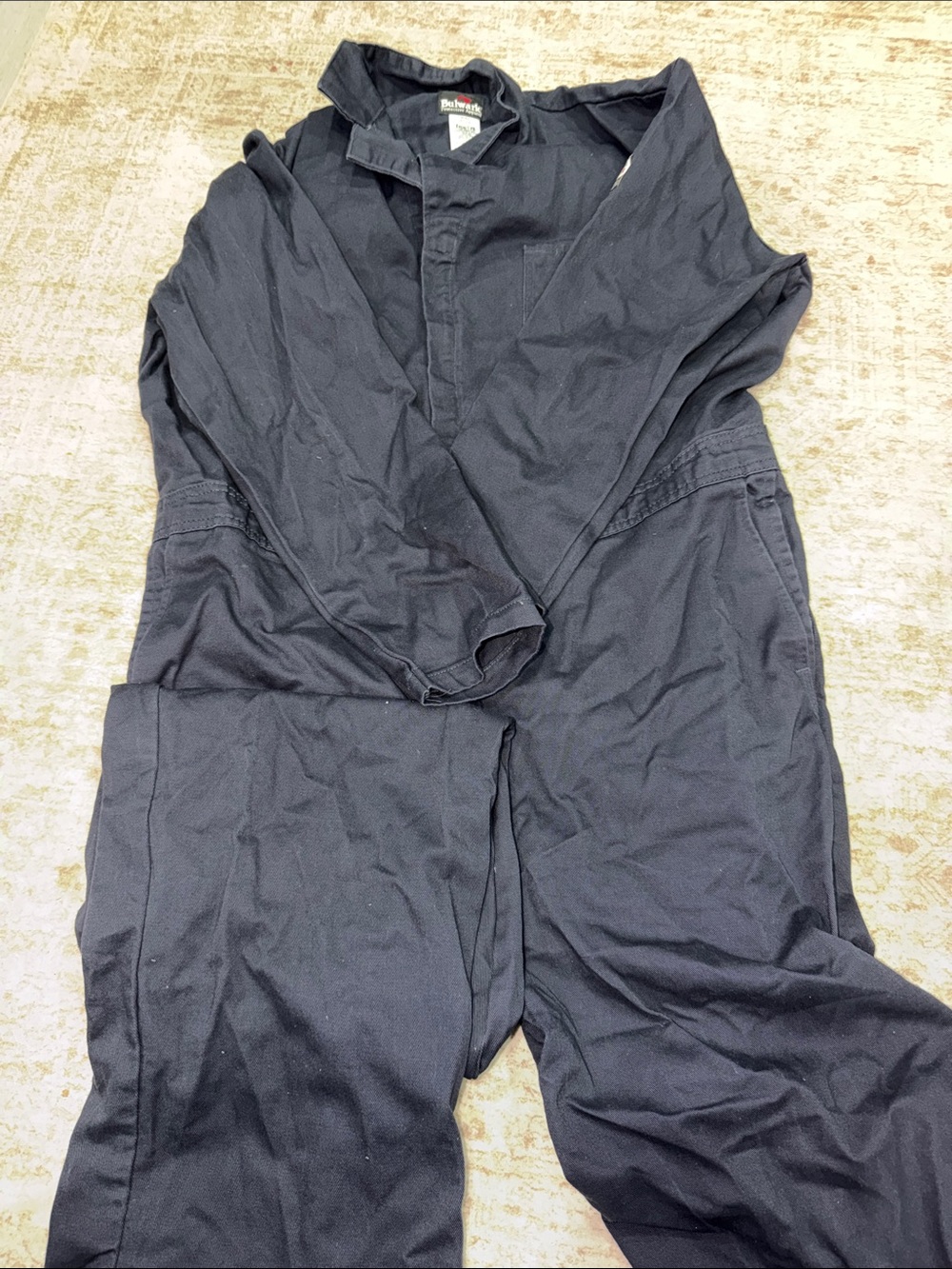 Bulwark Excel FR Flame Resistant Black Coveralls Workwear Size 50-LN